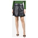 Black A-line leather skirt - size UK 10 - Saint Laurent