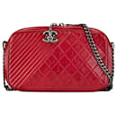 Chanel Red Large Lambskin Coco Boy Camera Bag