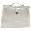 HERMES Vinyl Kelly Hand Bag Vinyl Clear Auth 75238 - Hermès