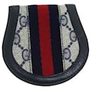 GUCCI GG Supreme Sherry Line Coin Purse PVC Red Navy Auth yk12588 - Gucci