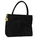 CHANEL Borsa tote Matelasse Pelle scamosciata Standard Nera CC Auth bs14754 - Chanel