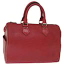 Louis Vuitton Epi Speedy 25 Bolsa de Mão Castelhano Vermelho M43017 Autenticação de LV 75277