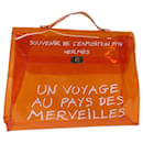 HERMES Vinyl Kelly Hand Bag Orange Auth 75820 - Hermès