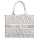 Christian Dior Oblique Book Tote Borsa tote media in tela grigia