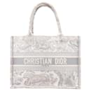 Christian Dior Toile Doo JUY Embroidery Book Tote Medium Canvas Tote Bag Gray