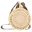 Borsa rotonda intrecciata Stella McCartney in rafia beige - Stella Mc Cartney