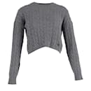 Maje Knitted Sweater in Grey Wool
