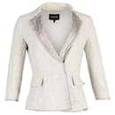 Emporio Armani Women's Suit Blazer Cream Linen - Giorgio Armani