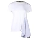 T-shirt Stella McCartney con pannello a righe in cotone bianco - Stella Mc Cartney
