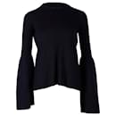 The Row Darcy Scoop Neck Sweater in Navy Blue Cashmere - The row