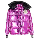 Moncler Genius x Palm Angels 8 Puffer Jacket in Metallic Pink Nylon