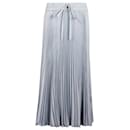 Red Valentino Pleated Midi Skirt in Light Blue Polyester