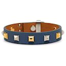 Bracelet Hermes Swift Mini Dog Clous Carré Bracelet en cuir en bon état - Hermès