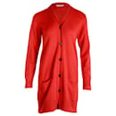 Hermes-Cardigan mit Knöpfen aus rotem Kaschmir - Hermès