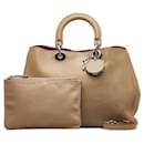 Dior Leather Diorissimo Handbag Bolsa de couro em bom estado