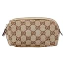 Gucci GG Canvas Accessory Pouch Canvas Vanity Bag 29596 in good condition