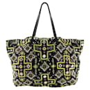 Fendi Embroidered Tote Bag  Canvas Shoulder Bag in Fair condition