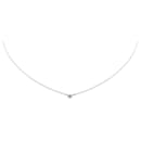 Tiffany & Co Platin Diamant Meterware Anhänger Halskette Metallhalskette in gutem Zustand
