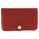 Hermes Clemence Dogon Wallet  Leather Long Wallet in Good condition - Hermès