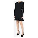 Vestido mini canalé negro - talla UK 12 - Autre Marque