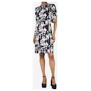 Brown floral printed midi dress - size UK 6 - Marni