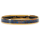 Bracelet Hermès Bleu Étroit Chaîne d'Ancre Émail 65