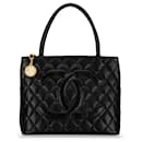 Chanel Black Caviar Medallion Tote