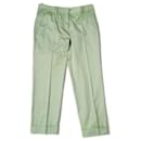 Light green Prada trousers from the 2000s