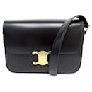 NUEVO BOLSO DE MANO CELINE TRIOMPHE 187363 MONEDERO BANDOLERA NEGRO PIEL NEGRO - Céline