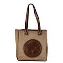 Hunting World Canvas Leather Tote Bag Brown in Very Good Condition - & Other Stories