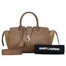 Yves Saint Laurent Monogram Downtown Cabas Leather Handbag 436834.0 in good condition