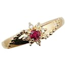 [Luxo] 18Anel de metal K Flower Ruby Ring em excelente estado - & Other Stories