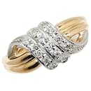 [LuxUness] 18K & Platinum Knot Diamond Ring Bague en métal en excellent état - & Other Stories