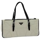 PRADA Hand Bag Nylon White Auth 75632 - Prada