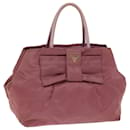 PRADA Hand Bag Nylon Pink Auth bs14423 - Prada