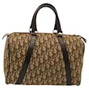 Christian Dior Trotter Canvas Boston Bag Brown Auth 75814