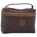 CELINE Macadam Canvas Vanity Hand Bag PVC Marron Auth bs14476 - Céline