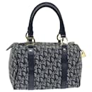Borsa a tracolla Christian Dior Trotter in tela blu navy Auth 75569