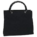 GUCCI Bamboo GG Canvas Hand Bag Black 002 1010 3754 Auth ep4256 - Gucci