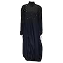 Rochas Black Long Sleeved Cotton Baloom Dress - Autre Marque