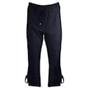 TWP Pantalones cortos elásticos de lana con detalle de lazo en el tobillo en negro - Autre Marque