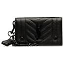 Yves Saint Laurent V-Stitch Leather Chain Wallet Shoulder Bag in Great Condition