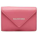 Balenciaga Mini Papier Wallet  Leather Short Wallet 391446 in good condition