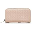 Bottega Veneta Intrecciato Zip Long Wallet Leather Long Wallet in Good condition