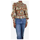 Multicoloured tie-dye ruffled blouse - size UK 6 - Ulla Johnson