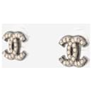 Silver Coco Mark 08C Earrings - Chanel