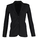 Theory Blazer à simple boutonnage pour femme en laine noire