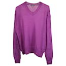 Tom Ford V-Neck Sweater in Purple Wool