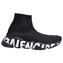 Balenciaga Speed Graffiti Sneakers in Black Polyester