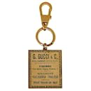 Porte-clés en métal avec plaque de carte de visite Gucci 495420 en bon état